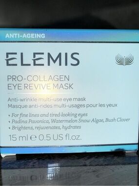 FULL SIZE NEW ELEMIS PRO-COLLAGEN EYE REVIVE MASK BRIGHTENS REJUVENATES HYDRATES